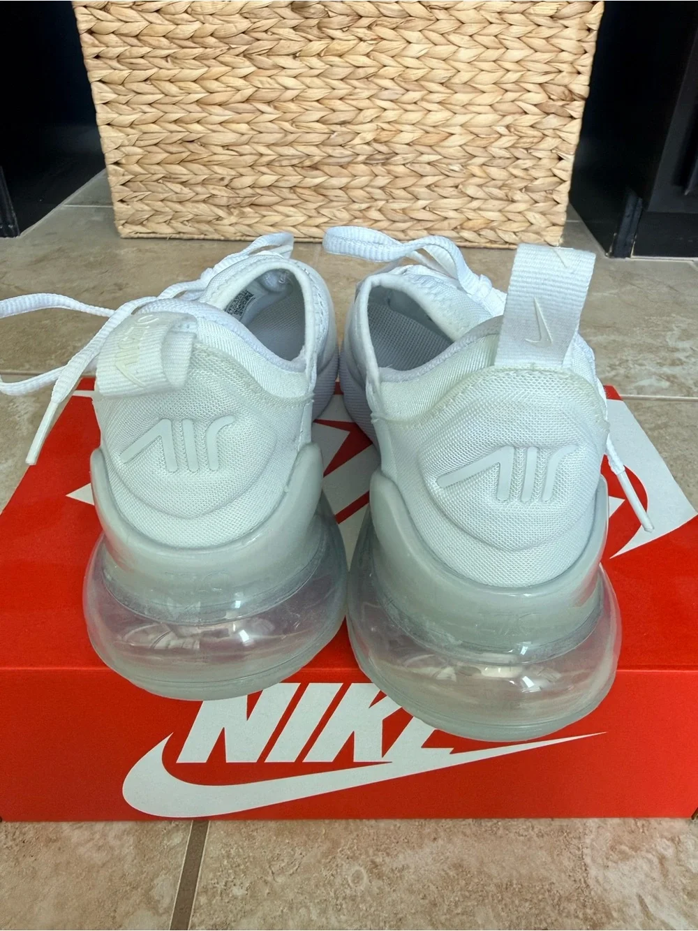 Nike Air Max 270 Triple White Sneakers